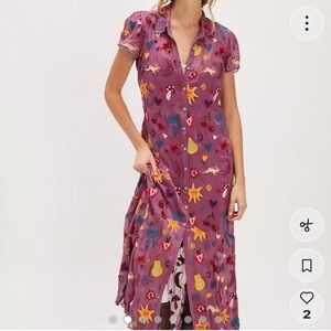 Free People NWT embroidered dress